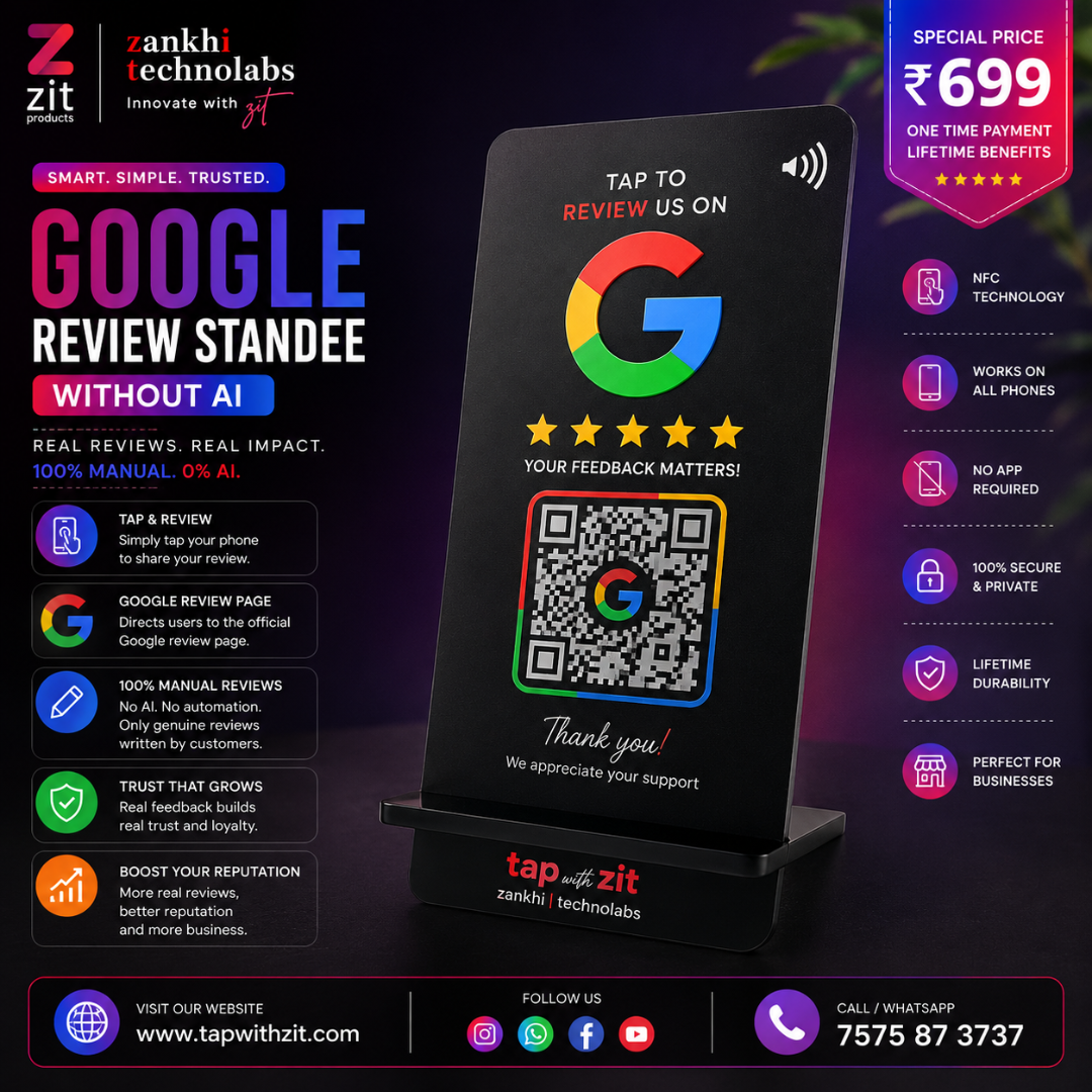 Basic Google Review Standee view 1